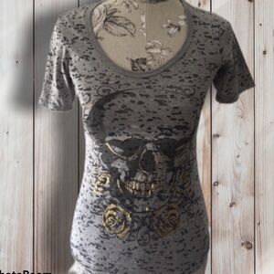 *fifth Sun Gray Skull Top S